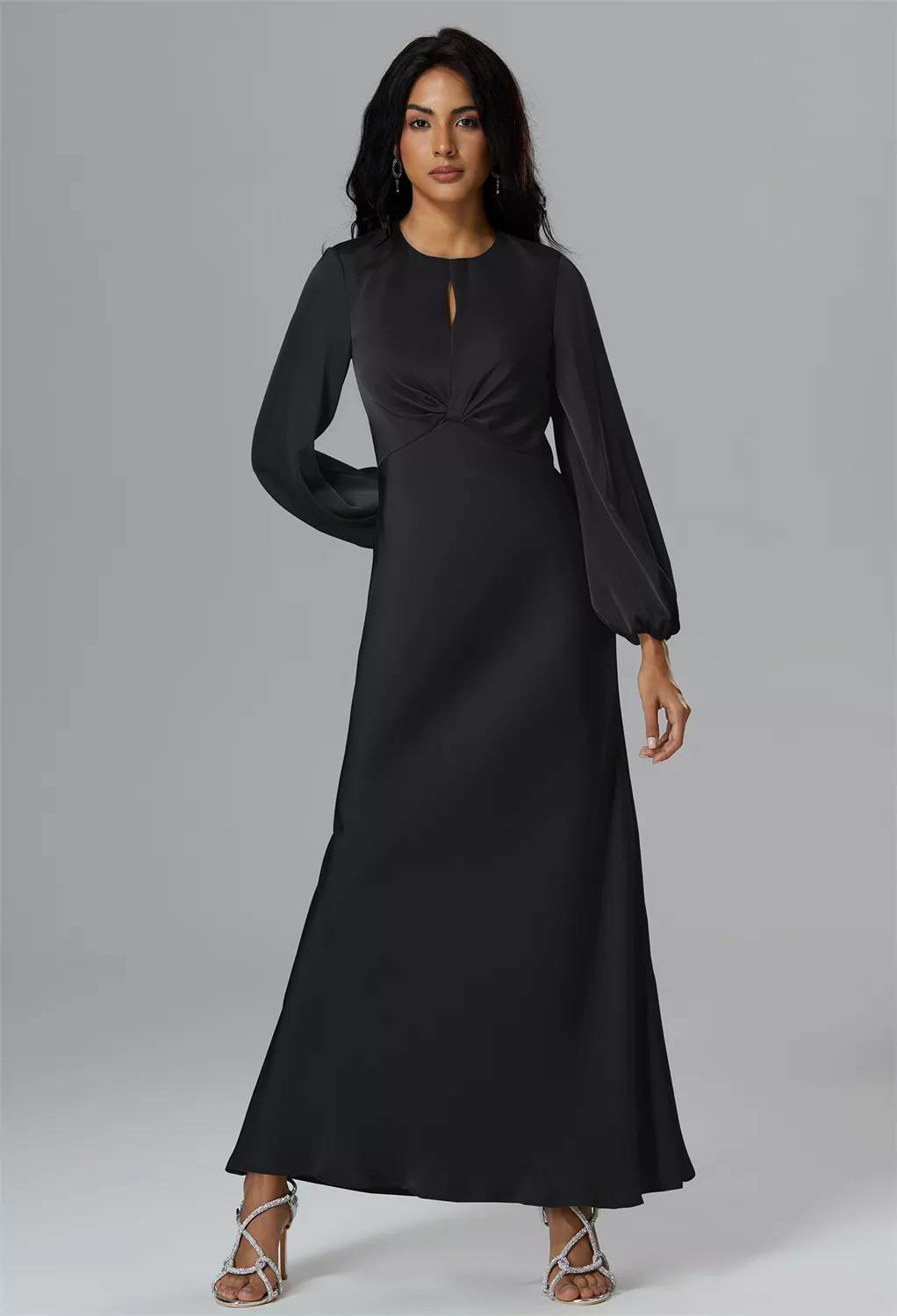 AW Phyllida Black Metallic  Black Tie Wedding Guest Dresses